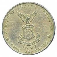 (№1927km7 (Чеканки Лепрозорий)) Монета Филиппины 1927 год 5 Centavos (Чеканки Лепрозорий) (Чеканки Л