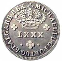 (№1828km383) Монета Португалия 1828 год 80 Reacute;is (Tostatilde)