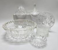 Хрусталь СССР салатник розетка блюдо крышка от шкатулки (6 предметов)