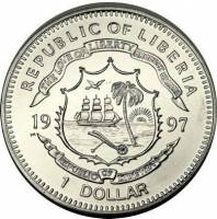 () Монета Либерия 1997 год 1  ""   Медь-Никель  UNC