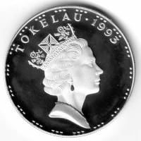 () Монета Токелау 1993 год 5  ""   Биметалл (Серебро - Ниобиум)  UNC
