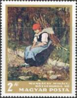 (1966-096) Марка Венгрия "Девушка с хворостом"    Картины из Национальной галереи Будапешта III Θ
