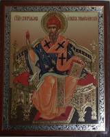 Икона "Спиридон Тримифунтский", дерево, полиграфия (сост. на фото)