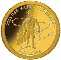 () Монета Соломоновы Острова 2012 год 5  ""   Биметалл (Платина - Золото)  UNC