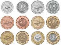2023, 6 монет 10 20 50 100 200 500 драм Набор монет Армения Национальная валюта 30 лет   UNC