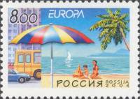 2004-037 Марка Россия Символический рисунок  Проект Европа. Отдых III O