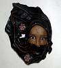 Маска декоративная, девушка в хиджабе, кожа, Турция