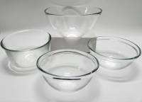 Салатники боулы 4 штуки толстое прозрачное стекло