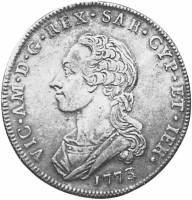 (№1773km74) Монета Италия 1773 год 1 Scudo (Викторио Амедео III в)