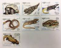 --  Набор марок Камбоджа 7 шт.  Гашёные , III Θ