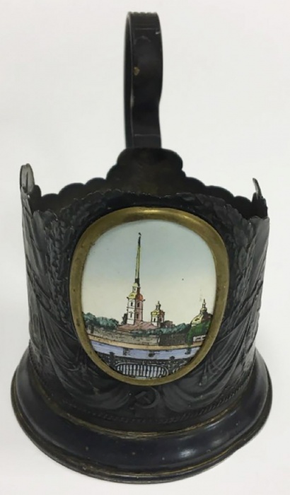 Подстаканник &quot;Адмиралтейство&quot;, металл, эмаль (сост. на фото)