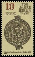 (1986-035) Марка Германия (ГДР) "Городская печать (1253)"    Берлин, 750 лет II Θ