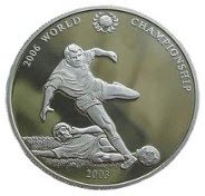 (2003) Монета Монголия 2003 год 100 тугриков "ЧМ по футболу Германия 2006"  Медь-Никель  PROOF