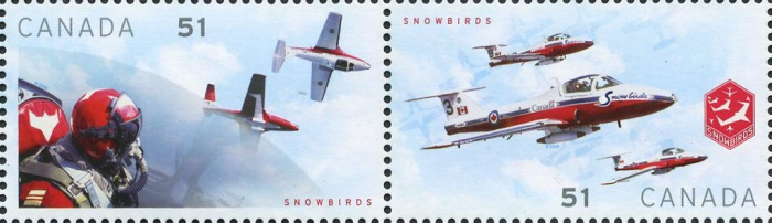 (№2006-2342) Лист марок Канада 2006 год &quot;Канадский Snowbirds Сил Эскадры&quot;, Гашеный