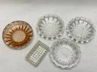 Набор розеток креманок 5 шт стекло хрусталь есть скол см фото 