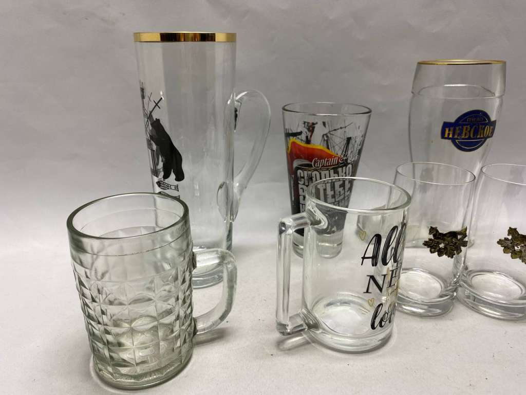 Пивные стаканы, кружки 8 шт