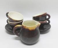 Кофейный сервиз, 9 предметов, керамика (см. фото)