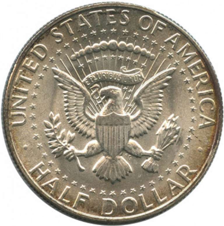 1968d Монета США 1968 год 50 центов 2. Серебро, 400 Кеннеди Серебро Ag 400  XF