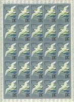 1978-052  Лист (25 м 5х5) СССР Снежный буревестник  Животный мир Антарктики III O