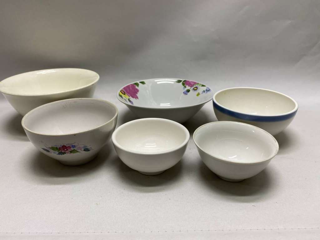 Салатник круглый разный размер, 6 шт