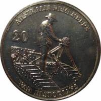 () Монета Австралия 2011 год 20 центов ""  Медь-Никель  UNC