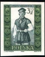 (1960-013a) Марка Польша "Куявия (Мужской)" Без перфорации   Национальная одежда III O