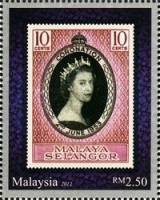 (№2012-1990) Марка Малайзия 2012 год "Бриллиантового юбилея королевы Елизаветы II", Гашеная