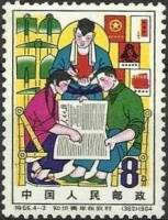 (№1964-821) Марка Китай 1964 год "Молодежи работать в сельском хозяйстве", Гашеная