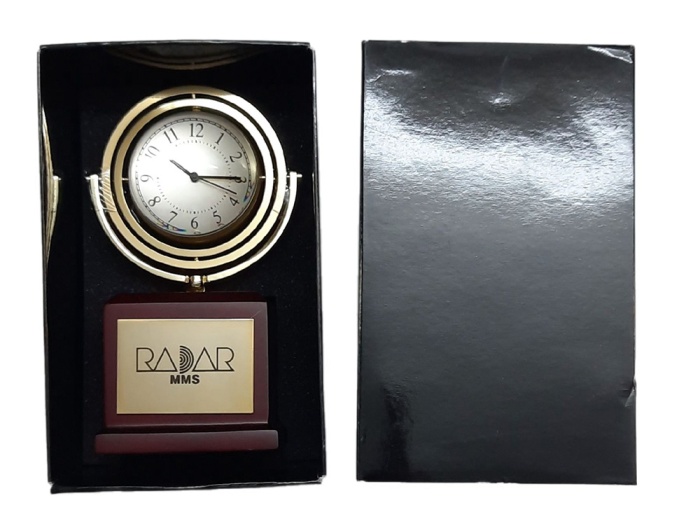 Часы настольные, кварцевые,  Radar MMS, металл, новые
