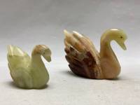 Сувенир статуэтка из оникса лебедь 2 шт