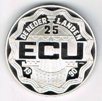 (№1990) Монета Нидерланды 1990 год 25 Ecu (К 650 фото католический диакон Герт Гроот)