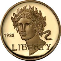 (1988w) Монета США 1988 год 5 долларов   Олимпийские игры в Сеуле  PROOF