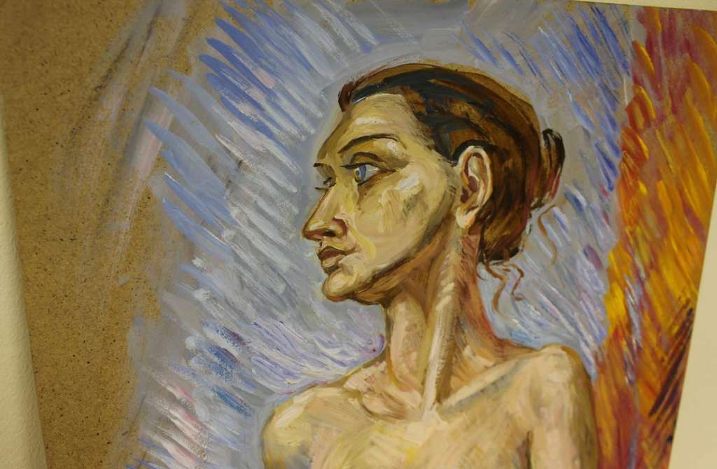 Картина В.М. Чуркин &quot;Обнажённая натура. №1&quot;, 41х60 масло, оргалит, 2005 г. (см. фото)
