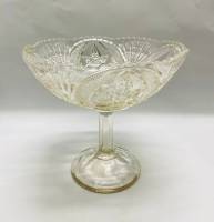 Фруктовница на ножке, хрусталь, СССР