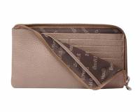 Портмоне-органайзер женский (Натуральная кожа) "Domenico Morelli" DM-P025-F24 на молнии, 3 отдела + 