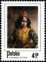 (1974-052) Марка Польша "Флорентийский ребенок"    День почтовой марки. Польские картины с изображен