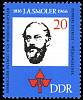 (1966-013) Марка Германия (ГДР) "Ян Арност Смолер"    150 лет рождения II Θ