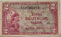 1948 Банкнота Германия ФРГ 2 марки    F