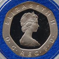 (№1982kmp2) Монета Великобритания 1982 год 20 Pence (Роза Тюдоров - Серебро Piedfort)