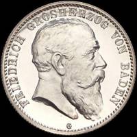 () Монета Германия (Империя) 1902 год 2  ""   Биметалл (Серебро - Ниобиум)  UNC