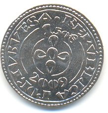 (2009) Монета Португалия 2009 год 1,5 евро &quot;Золотой Морабитино короля Санчо II&quot;  Медь-Никель  UNC