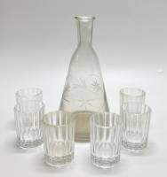 Графин (без пробки) + 6 стопок граненых