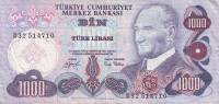 (№1979P-191a.2) Банкнота Турция 1979 год "1,000 Turkish Lira"