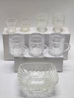 Салатник 3 кружки 2 рюмки 2 стопки стекло хрусталь СССР