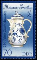 (1989-028) Марка Германия (ГДР) "Кофейник (1745)"    Мейсенский фарфор II Θ