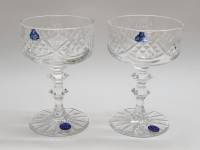 Конфетницы креманки на ножке Гусь Хрустальный 2 штуки