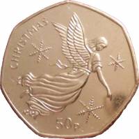 (2012) Монета Остров Мэн 2012 год 50 пенсов "Рождество"  Медь-Никель  UNC