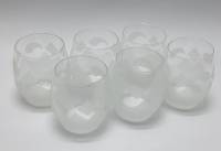 Набор стаканов 6 шт стекло травление (сост. на фото)
