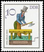 (1982-103) Марка Германия (ГДР) "Циммерман"    Исторические игрушки III Θ