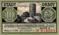 (№1921) Банкнота Германия 1921 год "10 Pfennig"
